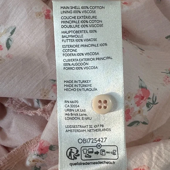 NWT Anthropology Coquette Girl Cropped Bubble Puff Sleeve Cinch Blouse Size M - Picture 10 of 11